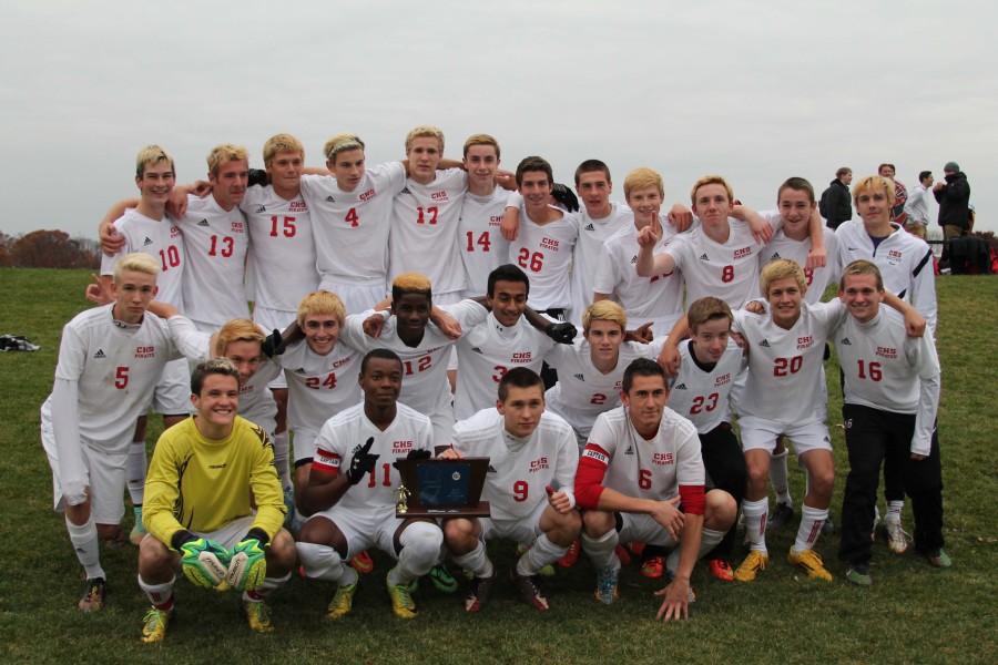 The CHS Boys Pose for a Picture after a Dominating 4-0 Win over Audubon in the SJ Group 2 Sectional Championship