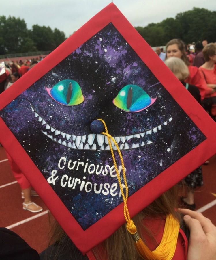 Charlotte Day-Smith, along with many other students, honored a graduation tradition to decorate her cap.
