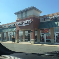 Five Guys is located in the same shopping center with Jersey Mikes and Game Stop