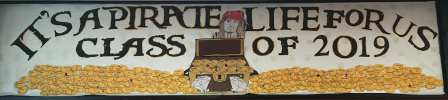 The Junior Classs theme of Pirates of the Caribbean is displayed prominently in the halls today.