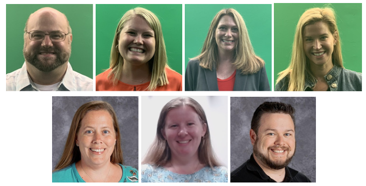 Photos courtesy of Cinnaminson High School Staff Directory. Top (left to right): Mr. Roslowski, Ms. Weiler, Ms. Glisson and Mrs. Kilroy. Bottom: Mrs. Lyons,  Ms. McCann and Mr. Bacon