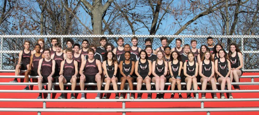 The winter track teams group photo. (Courtesy of Coach Kind)