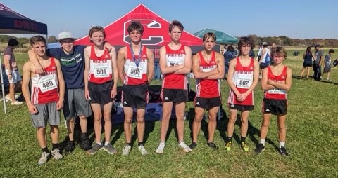 (Photo courtesy of Boys Cross Country team). Consisting of underclassmen, the team is rebuilding after last seasons graduation of 10 seniors.