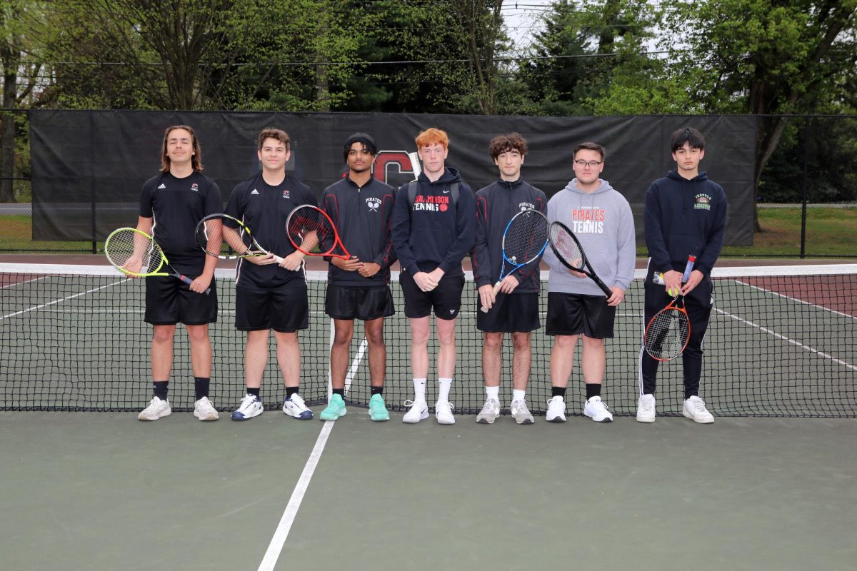 (Photo courtesy of The Buccaneer) This years boys tennis team is mainly comprised of graduating seniors. Next season the team will have to rely on new recruits and three underclassmen to continue its success. 