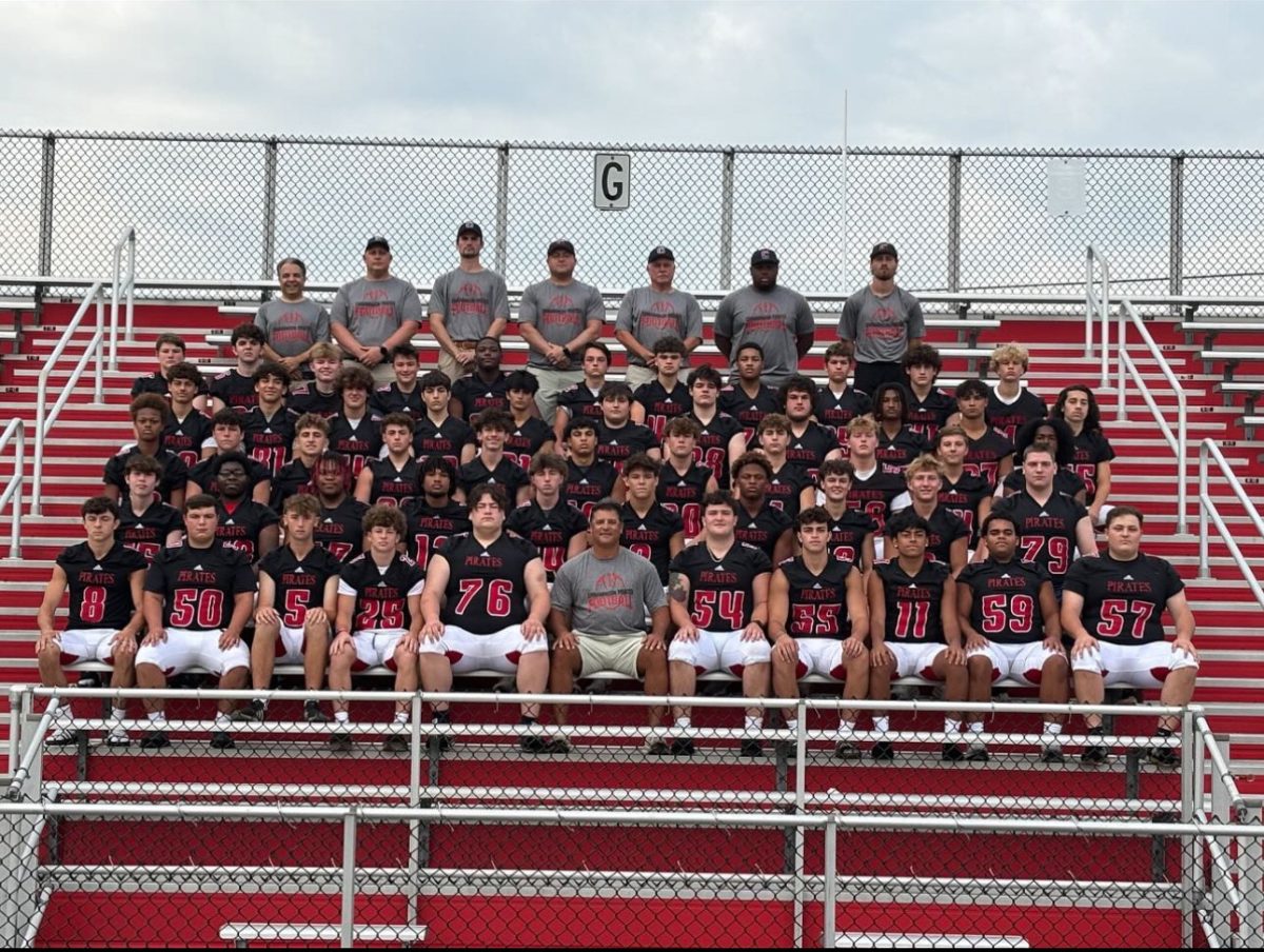 (Photo courtesy of Greg Still) The Pirates preseason photo including the entire varsity lineup and coaches.