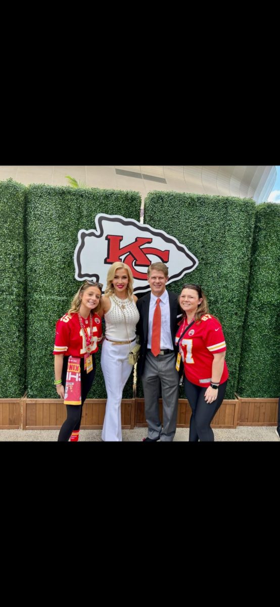 (Photo Courtesy of Haylee McGinnis) 
Freshman Haylee McGinnis and her family traveled to the Super Bowl to support both the Kansas City Chiefs and Philadelphia Eagles. 