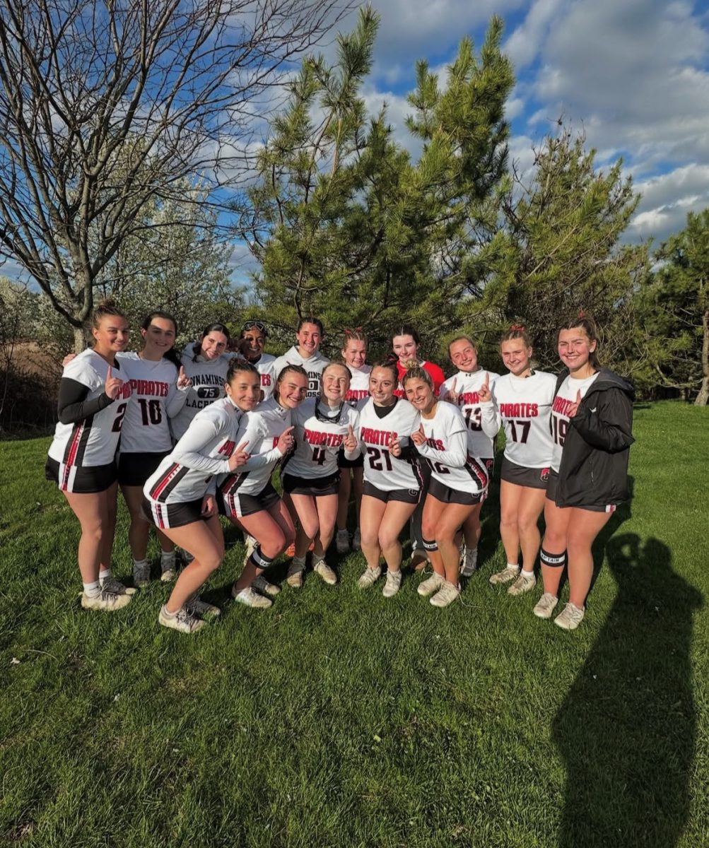 (Photo Courtesy of Teagan Fudula) Girls Lacrosse achieved wins through not only skill but through communication and team chemistry.